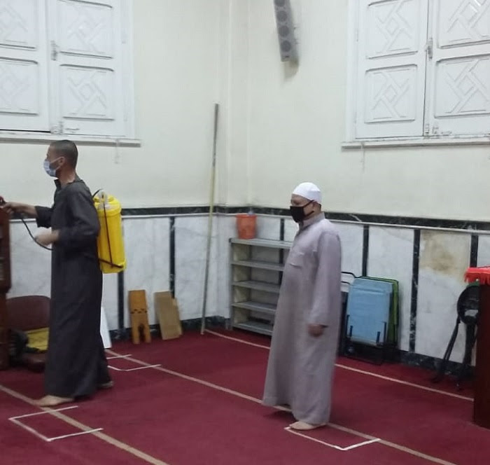 الأوقاف تواصل حملاتها لنظافة وتعقيم المساجد