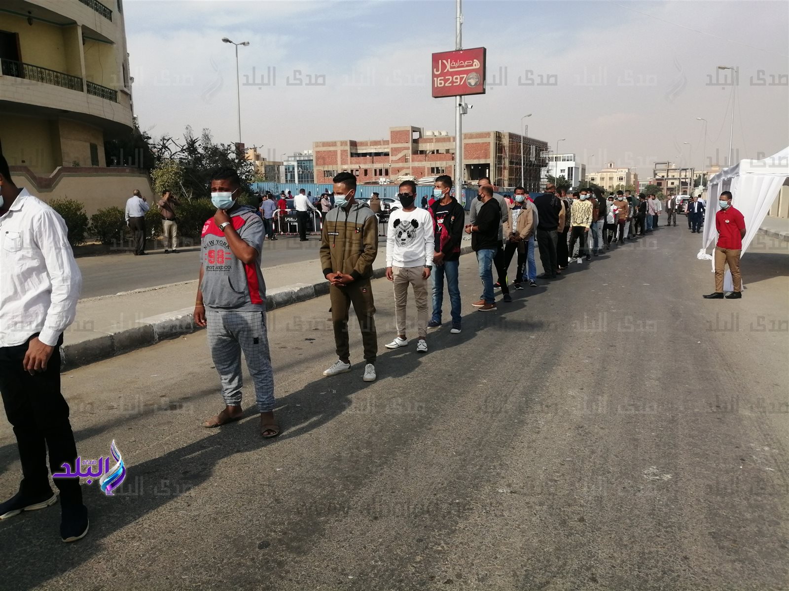 طابور الناخبين في التجمع الأول 