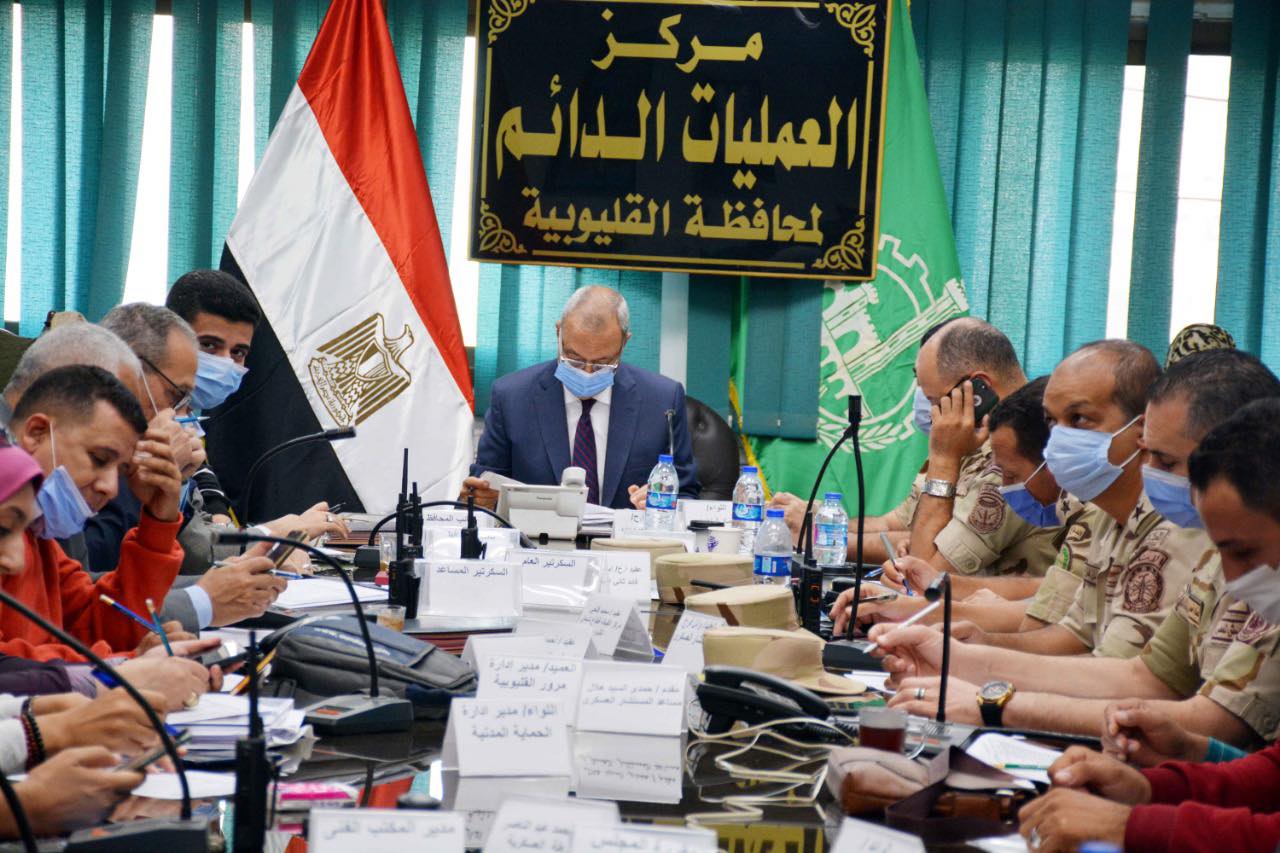 محافظ القليوبية يترأس غرفة عمليات انتخابات مجلس النواب