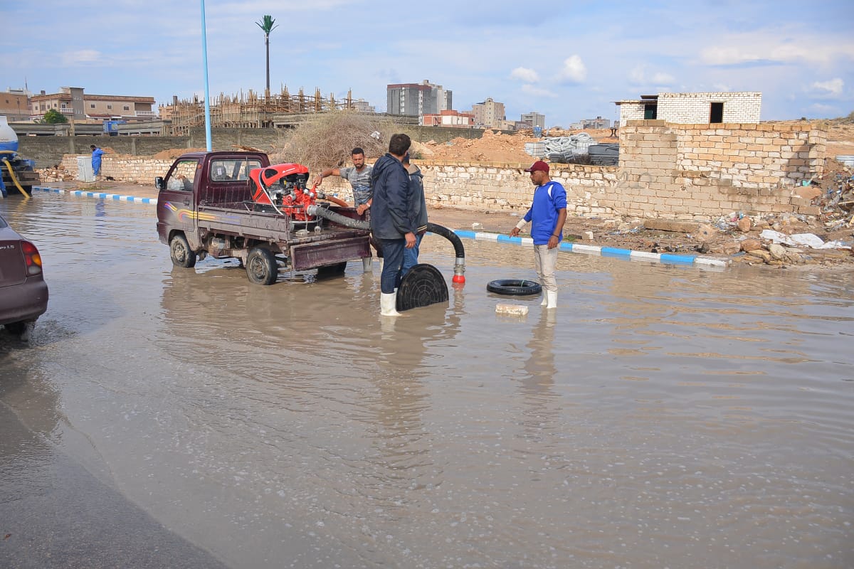 انقطاع الكهرباء عن عدة مناطق بمرسي مطروح بسبب الامطار