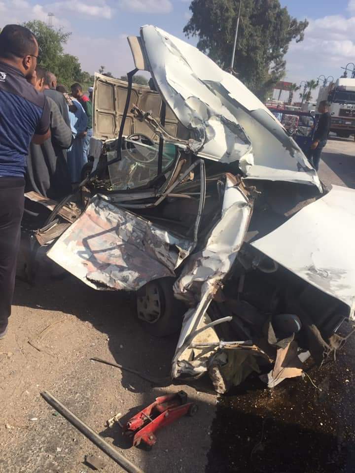 تصادم 3 سيارات بأسيوط