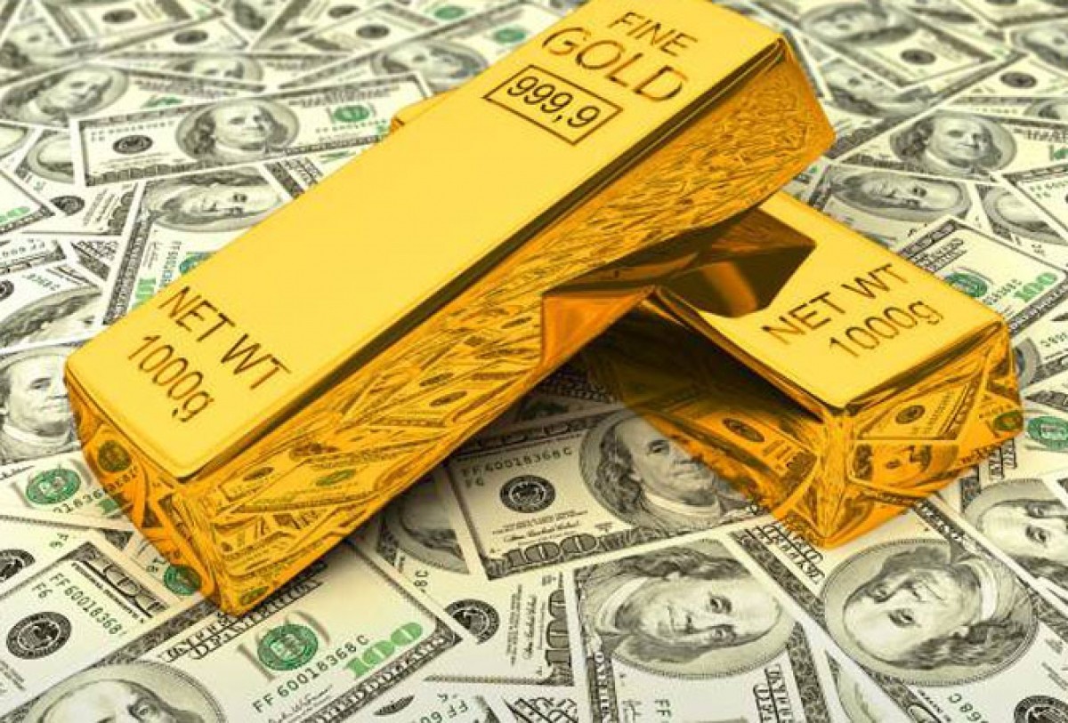 ارتفاع اسعار الذهب وهبوط الدولار 