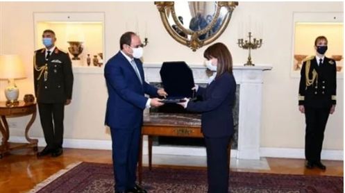 الرئيس السيسي ونظيرته اليونانية