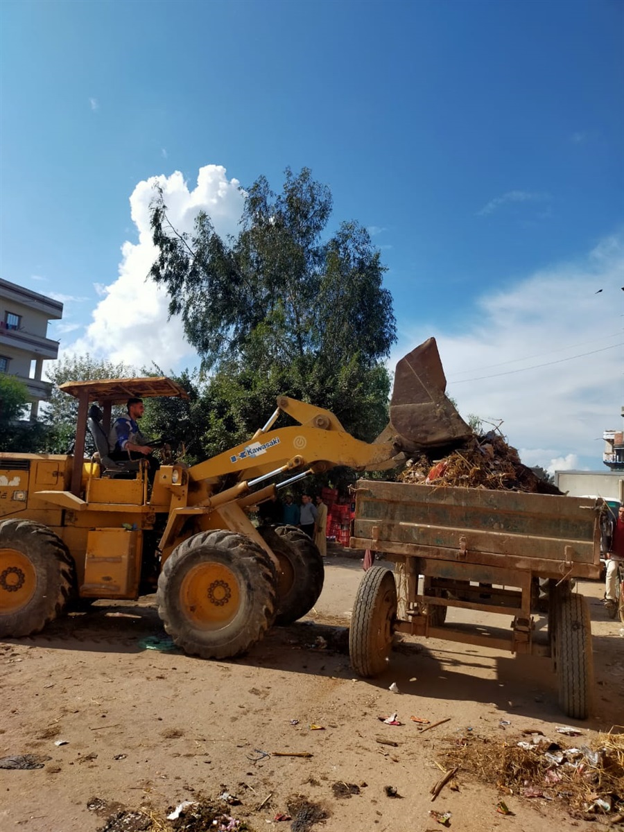 رفع القمامة من قرية منشأة بولين بمركز كفر الدوار بالبحيرة