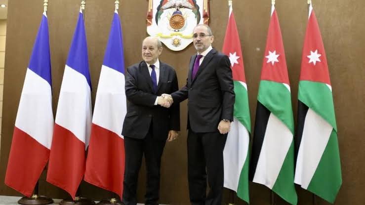 وزيرا خارجية فرنسا والأردن 