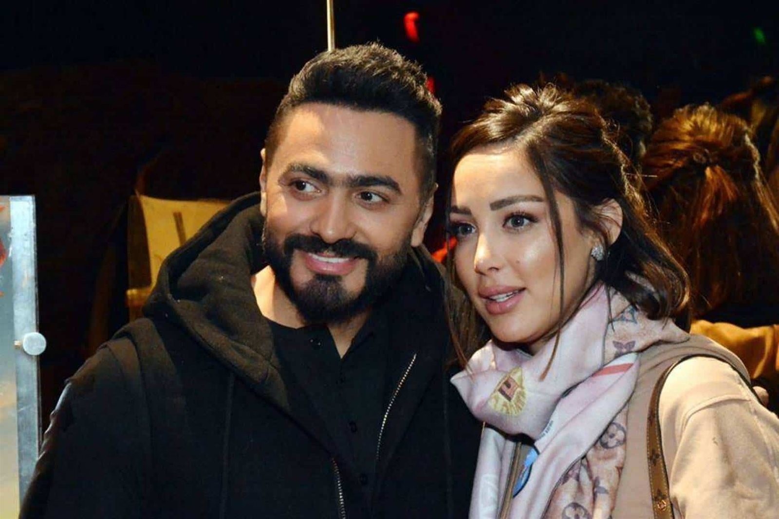 تامر حسنى وبسمة بوسيل 