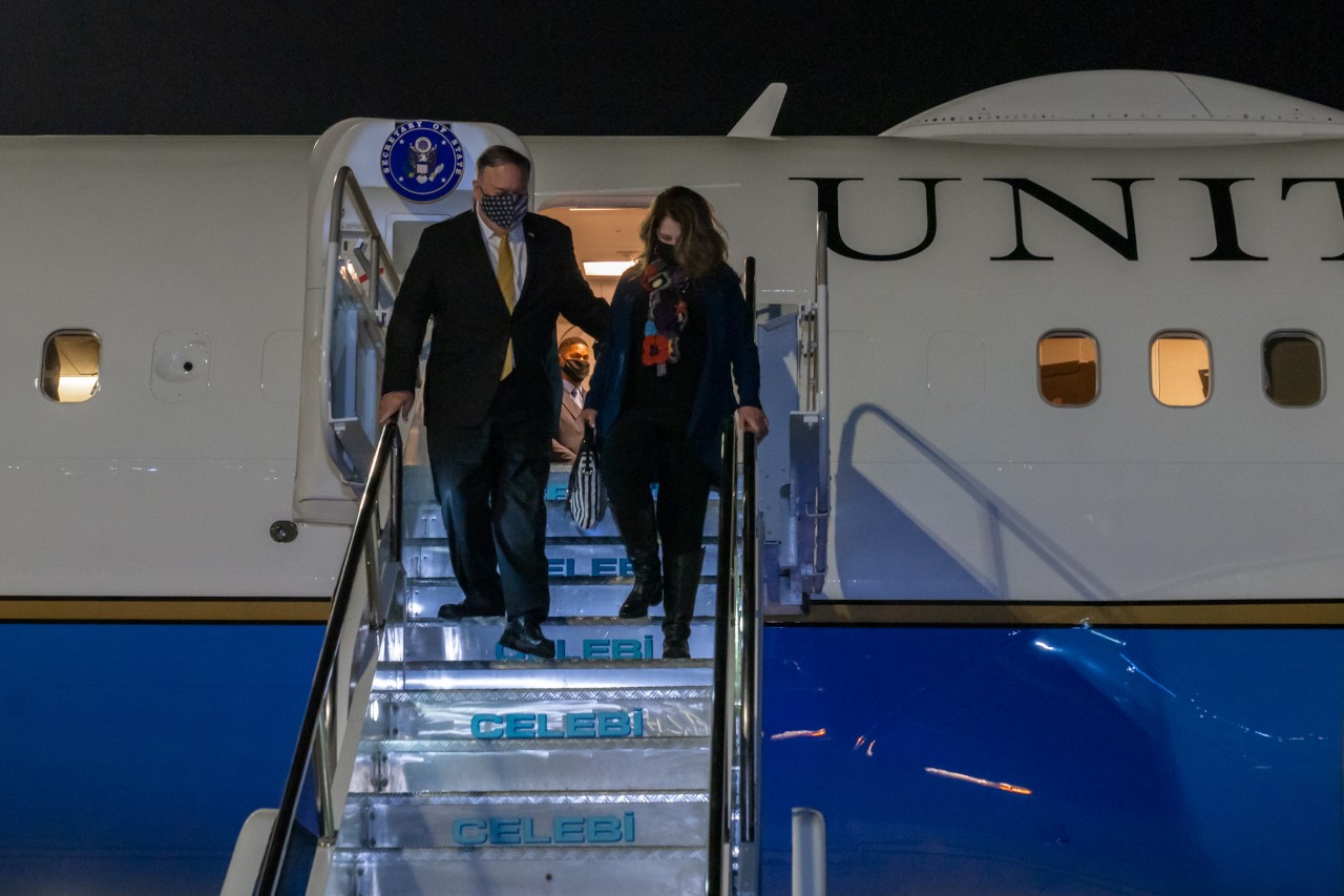 بومبيو وحرمه 