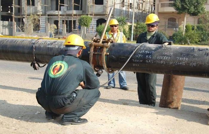 خط الغاز الطبيعى بالسويس