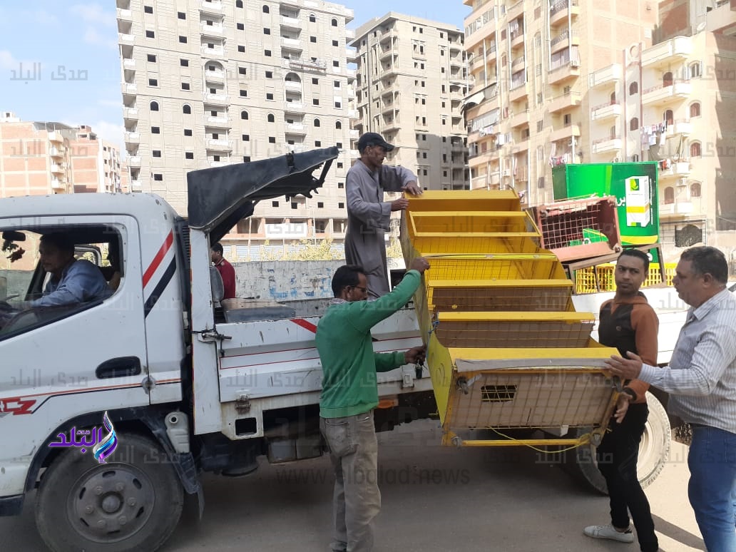 رفع ٤٣٠ حالة إشغال وإزالة كشك مخالف بمدينة دمنهور