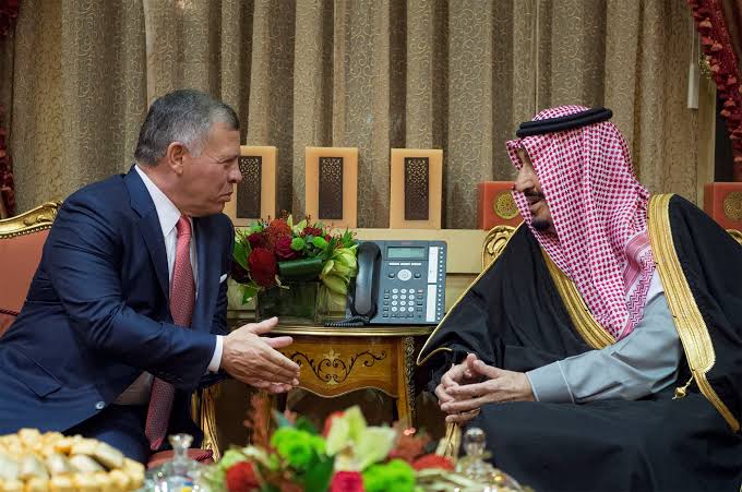 خادم الحرمين الشريفين وملك الأردن 