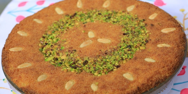 طريقة عمل بسبوسة بالكاسترد