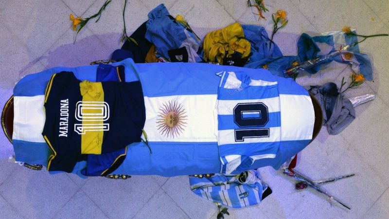 جنازة اللاعب الراحل مارادونا