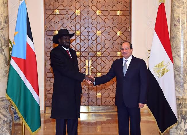 الرئيس عبد الفتاح السيسي ورئيس جنوب السودان