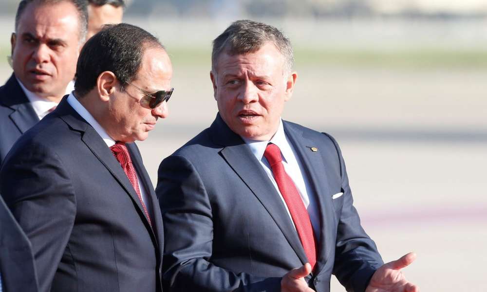 الرئيس السيسي وملك الأردن 