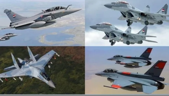 صورة مجمعة لطائرات القوات الجوية المصرية
