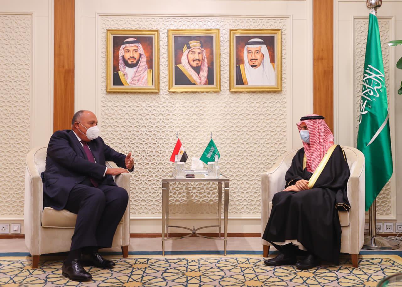 فيصل بن فرحان وسامح شكري