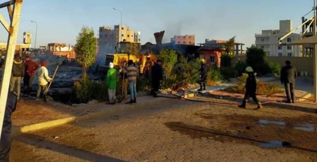 السيطرة على حريق داخل جهاز حدائق اكتوبر