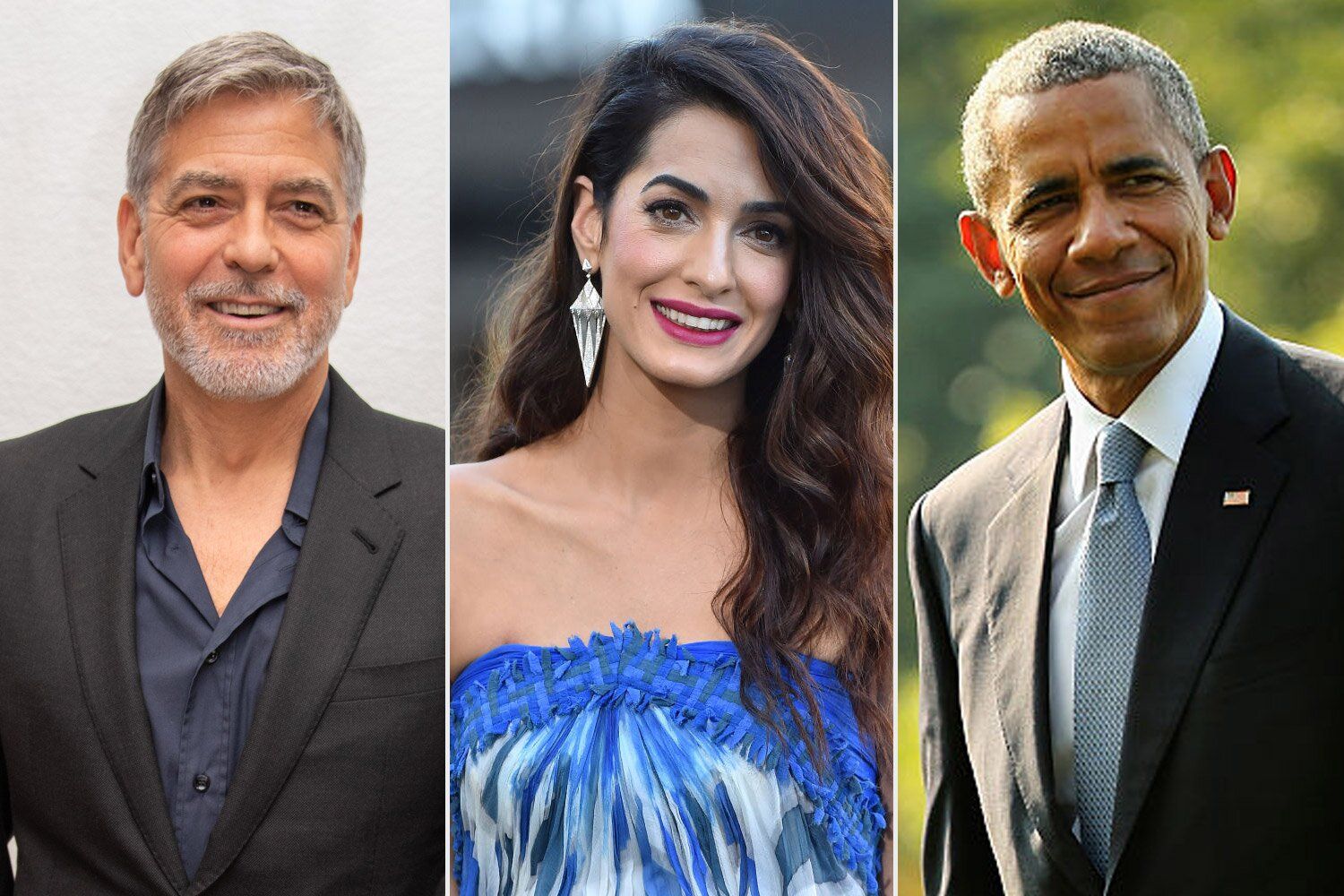 باراك أوباما والزوجان كلوني