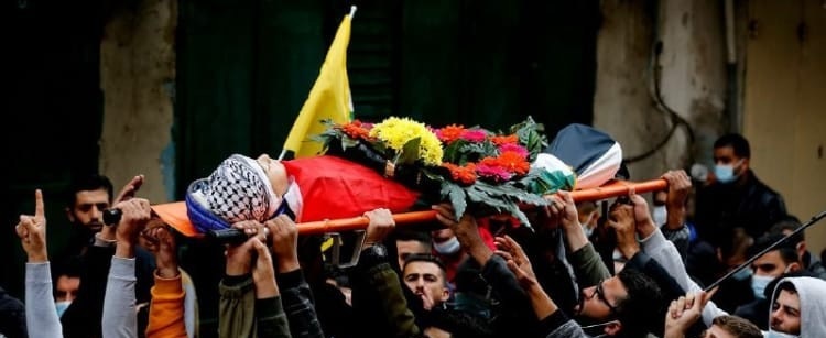 جنازة الطفل الفلسطيني الشهيد ضحية قوات الاحتلال