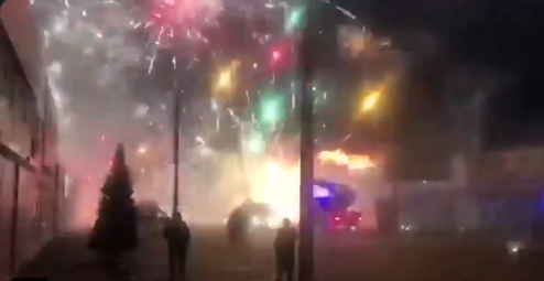 حريق هائل في روستوف بـ روسيا