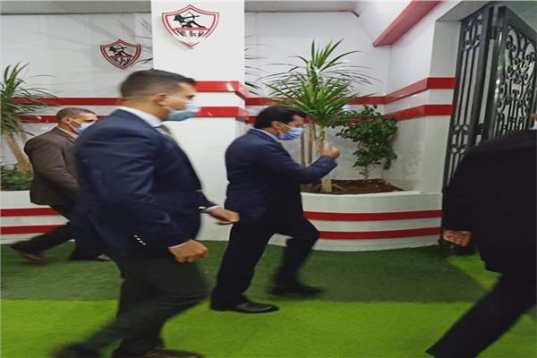 وزير الرياضة خلال زيارته الأخيرة للزمالك