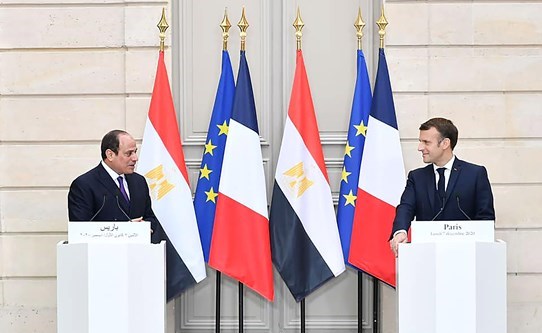 الرئيس السيسي وماكرون  الرئيس السيسي وماكرون