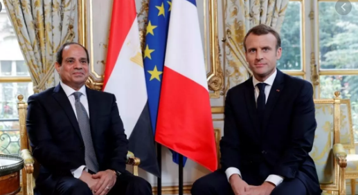 الرئيس السيسي وماكرون 