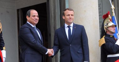 الرئيس السيسي وماكرون 