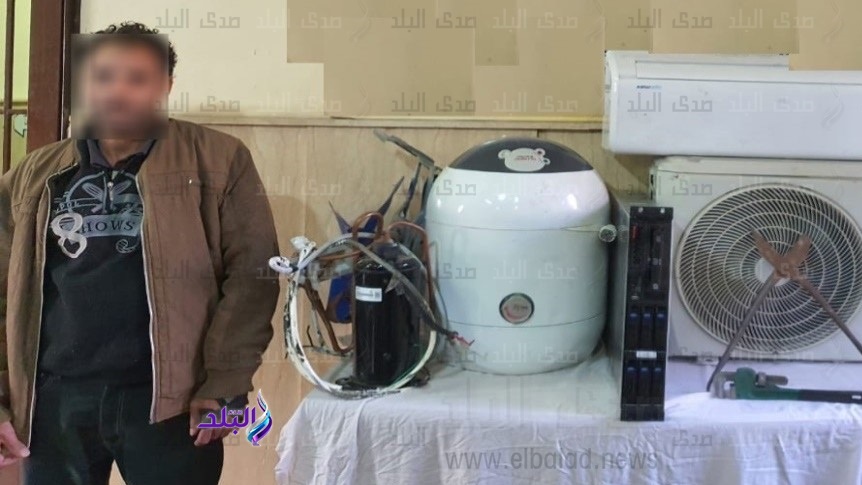 المتهم عقب ضبطه 