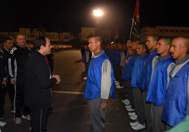 زيارة الرئيس السيسي للكلية الحربية فجراً