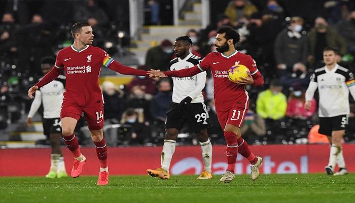 محمد صلاح بعد إحرازه للهدف