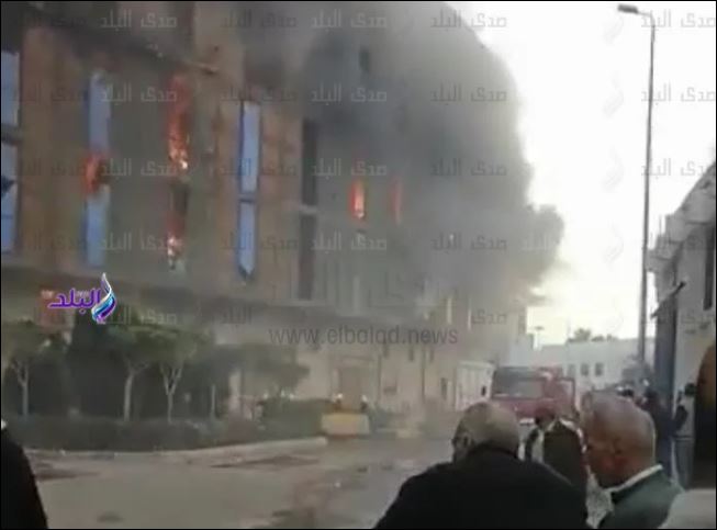 حريق ميناء الأسكندرية