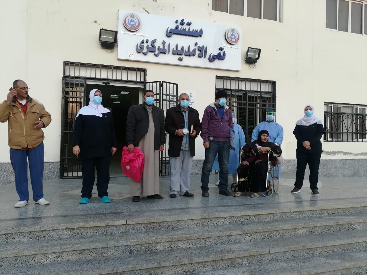 خروج المتعافين من مستشفى تمى الأمديد 
