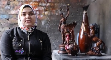 هدير القبيصي صاحبة ورشة تحف وانتيكات 