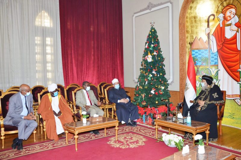 وزير الأوقاف ونظيره السوداني يهنئان البابا بأعياد الميلاد
