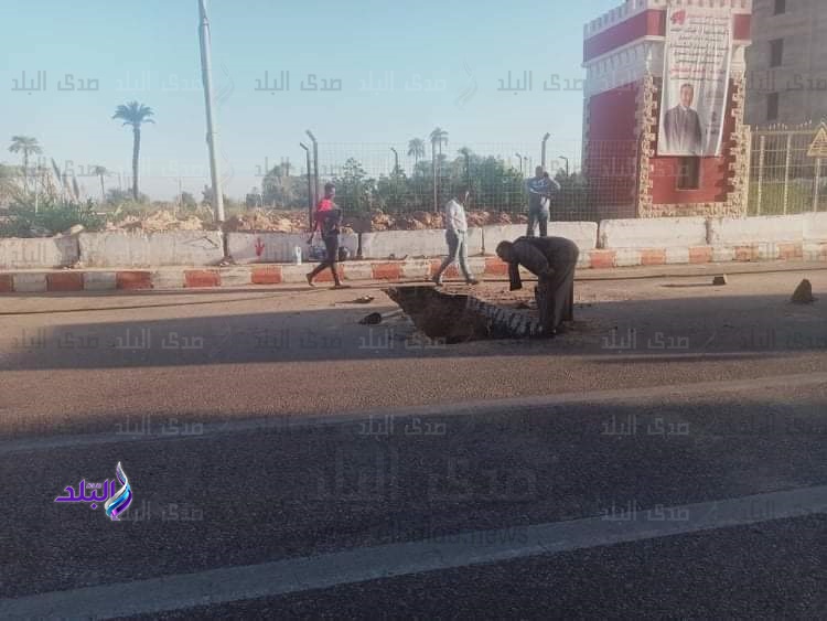 أعمال إنشاء كوبري الرياح العلوى