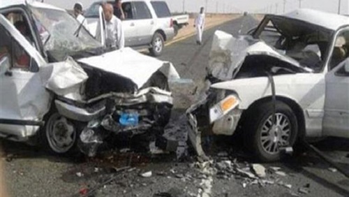 حادث تصادم سيارتين