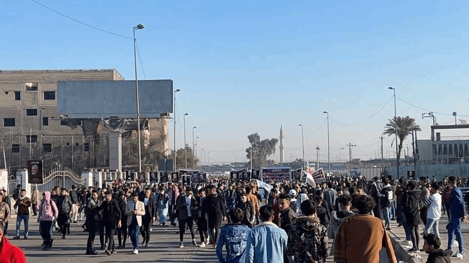 مظاهرات في العراق بذكرى اغتيال سليماني