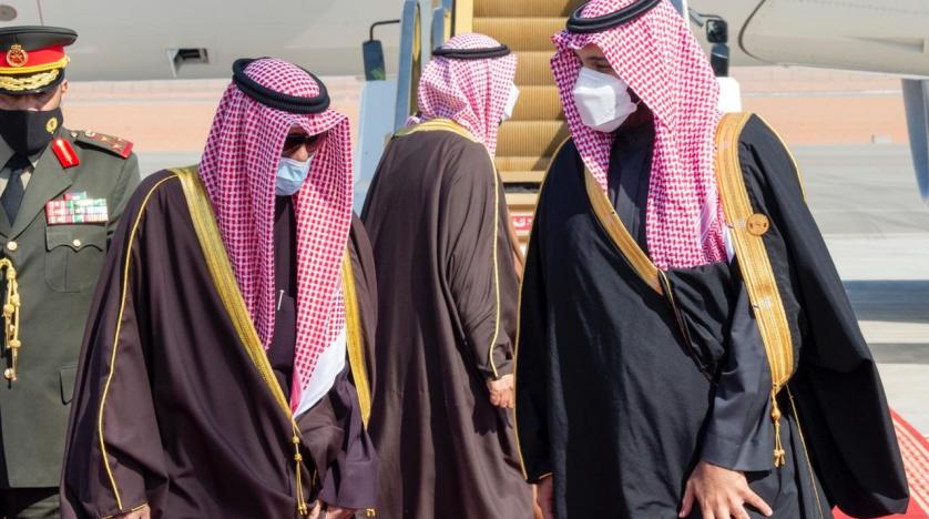 ولي العهد السعودي ايستقبل الشيخ نواف الأحمد