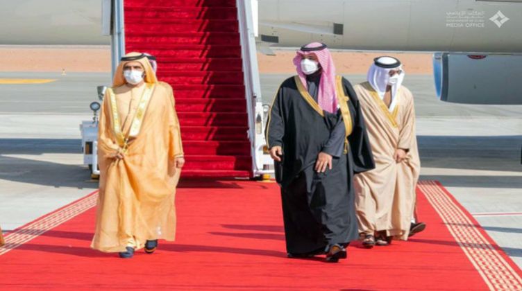 استقبال ولي العهد السعودي لحاكم دبي
