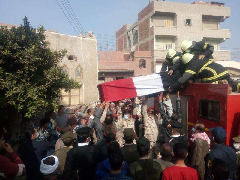 المنوفية تودع شهيد الواجب بمسقط رأسه بقرية دمليج بمنوف