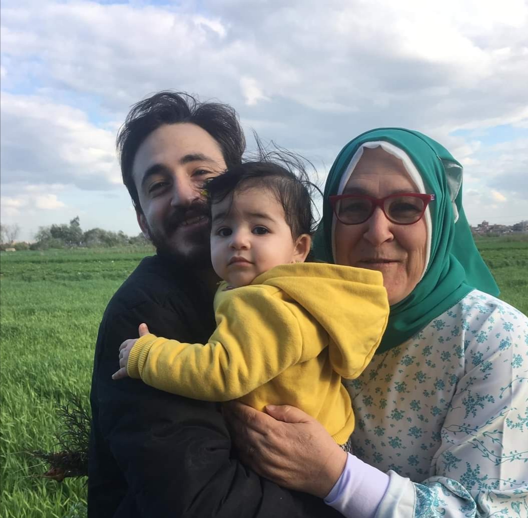 محمد ابراهيم ووالدته 