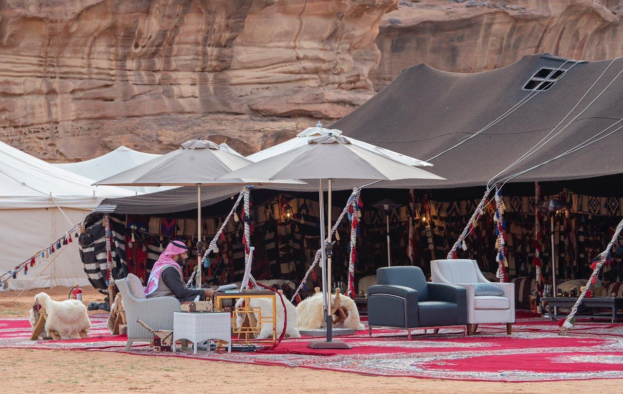 ولي العهد السعودي خلال المشاركة 