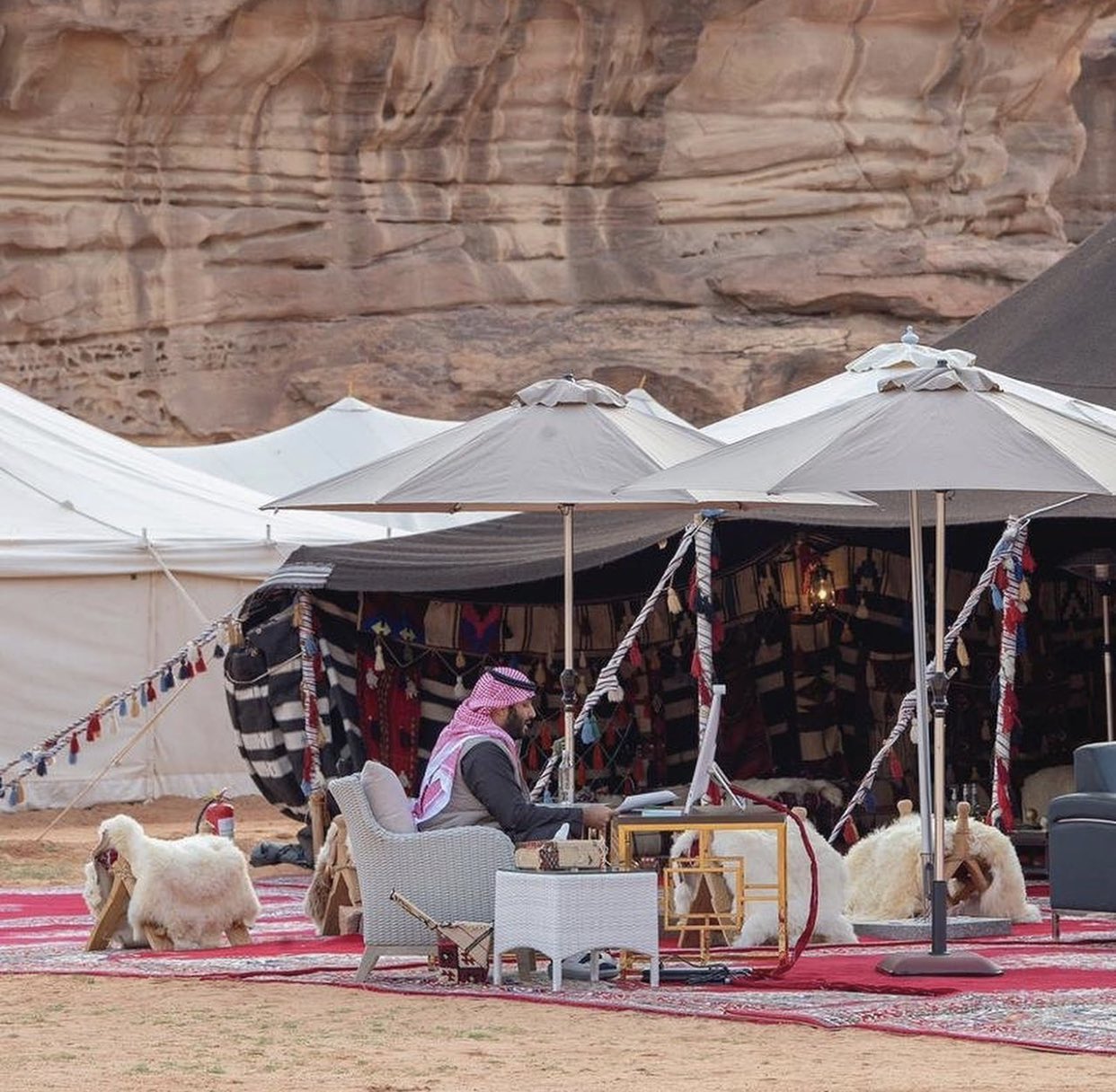 جانب من المشاركة لولي العهد السعودي 
