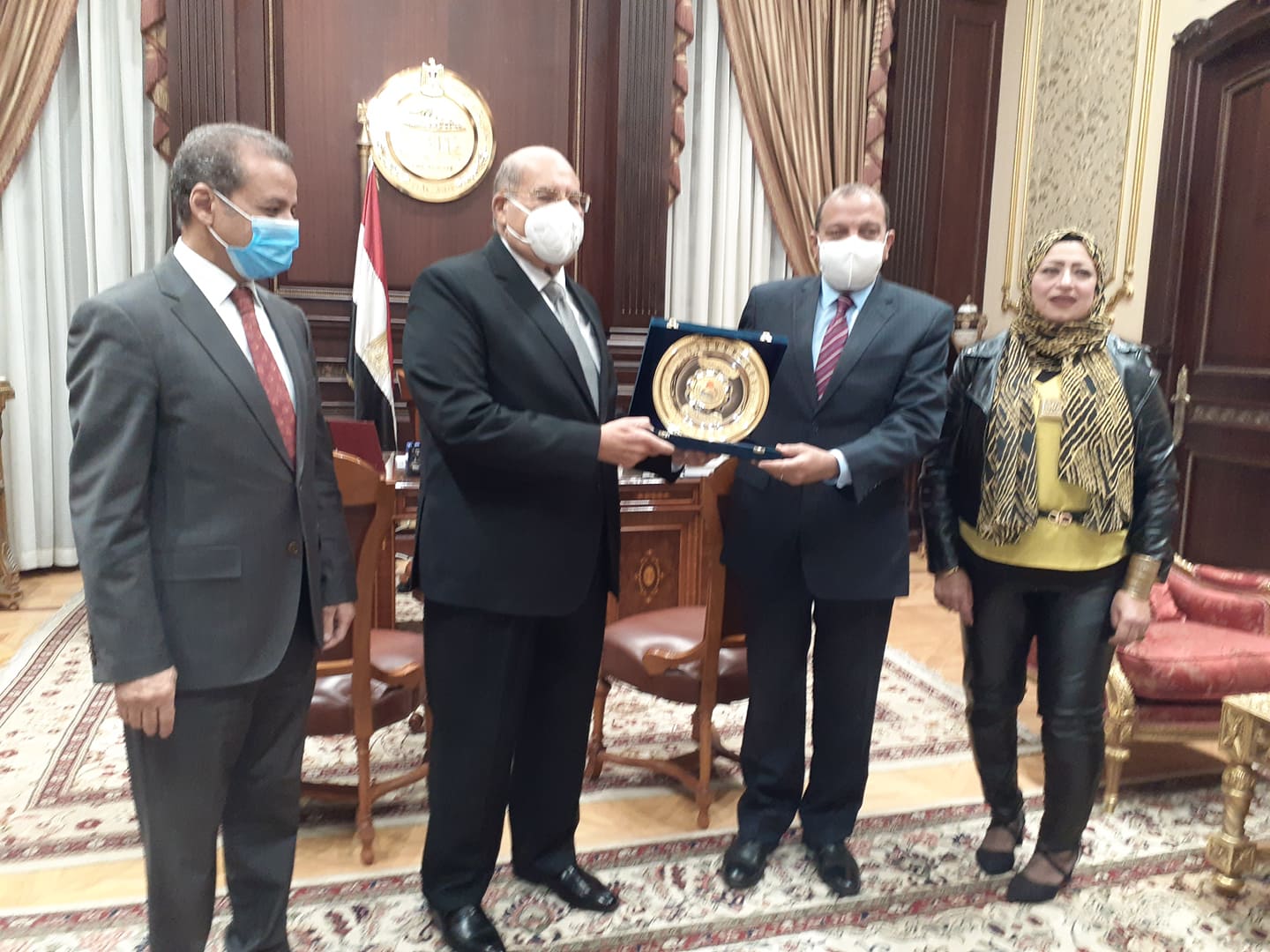 رئيس الشيوخ يستقبل رئيس جامعة بني سويف