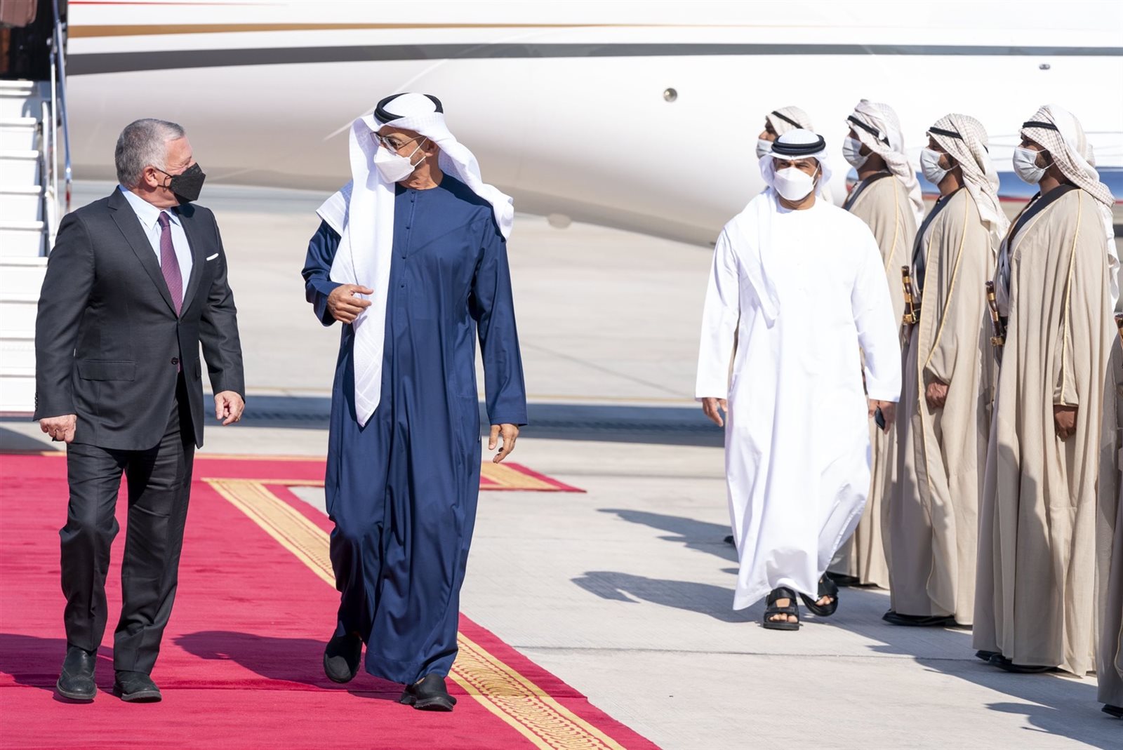 محمد بن زايد والعاهل الأردني الملك عبد الله