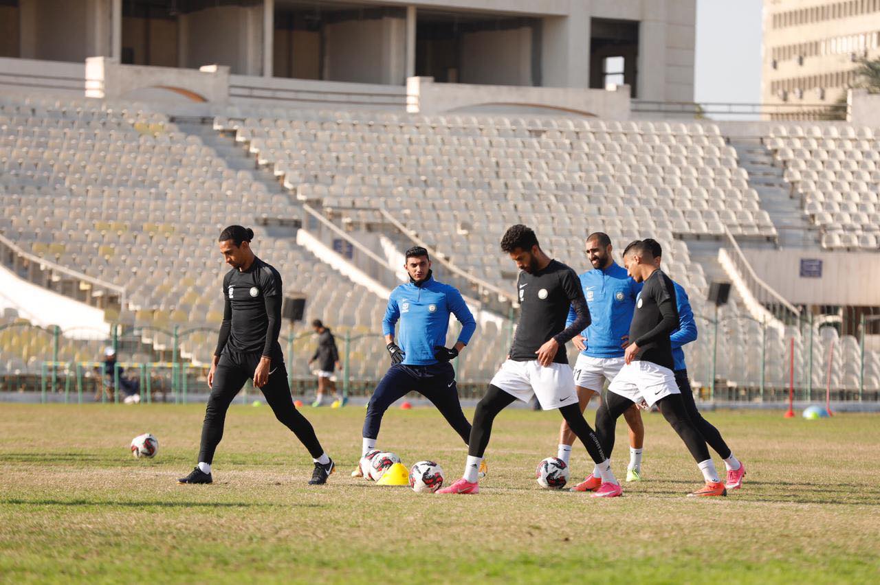 جانب من تدريبات البنك الإهلي