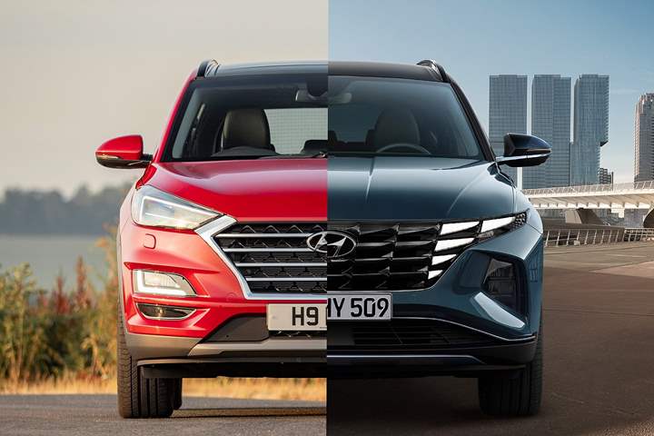 مقارنة بين توسان hyundai tucson nx4 2021 و الجيل القديم 