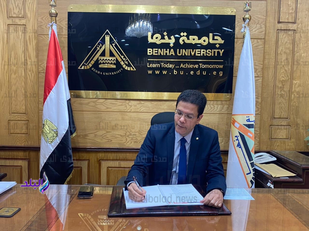 الدكتور ناصر الجيزاوي القائم بأعمال رئيس جامعة بنها