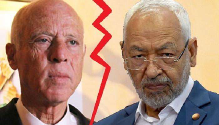 قيس سعيد وراشد الغنوشي قيس سعيد وراشد الغنوشي